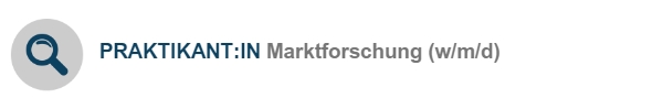 PRAKTIKANT:IN Marktforschung (w/m/d) 