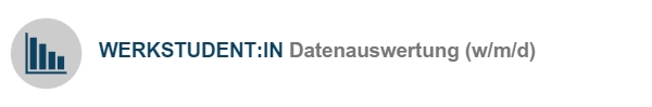 Werkstudent:in Datenauswertung (w/m/d)